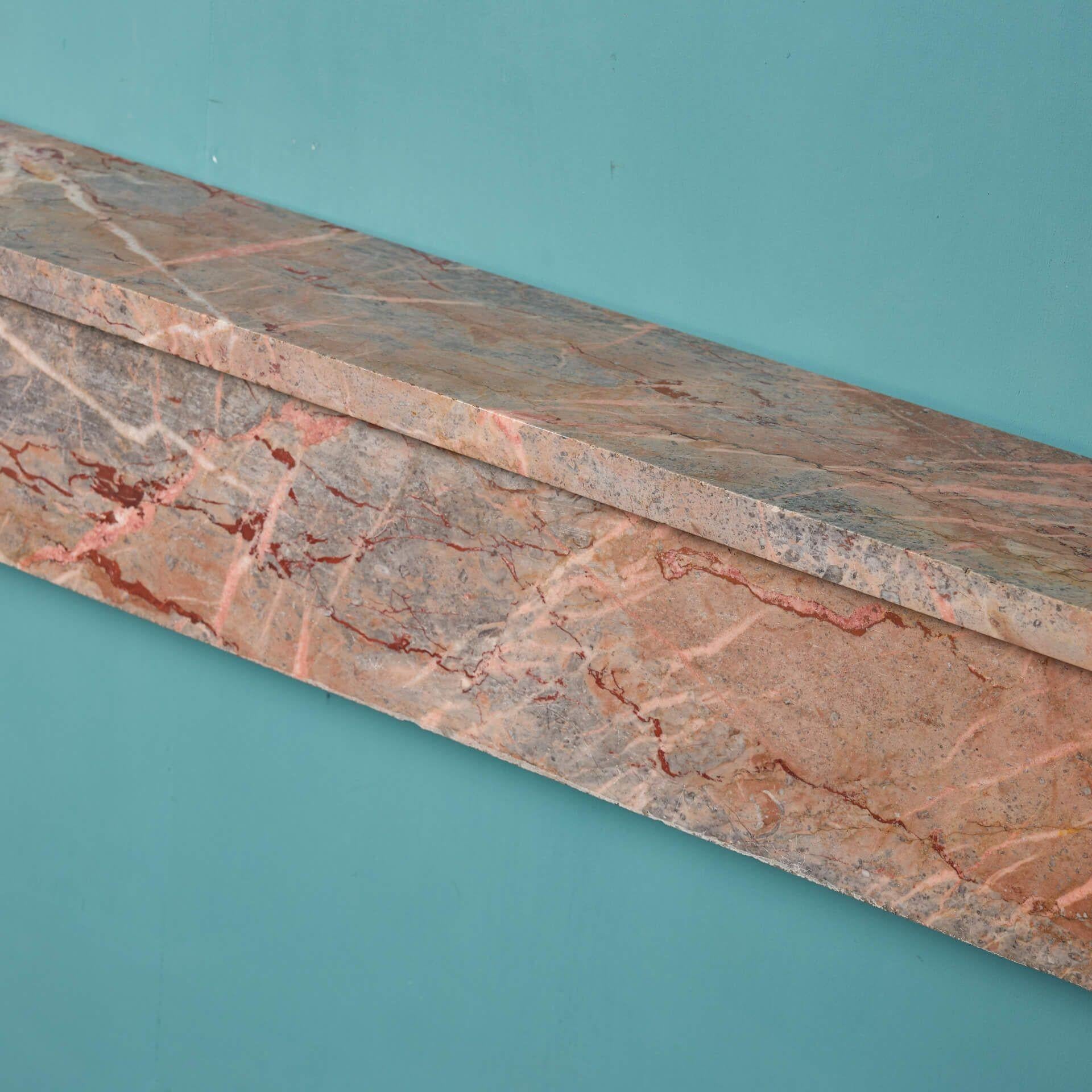 Antique Victorian Breccia Marble Fire Mantel For Sale 1