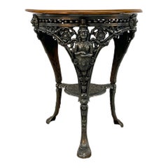Antique Victorian Britannia Cast Iron Pub Table
