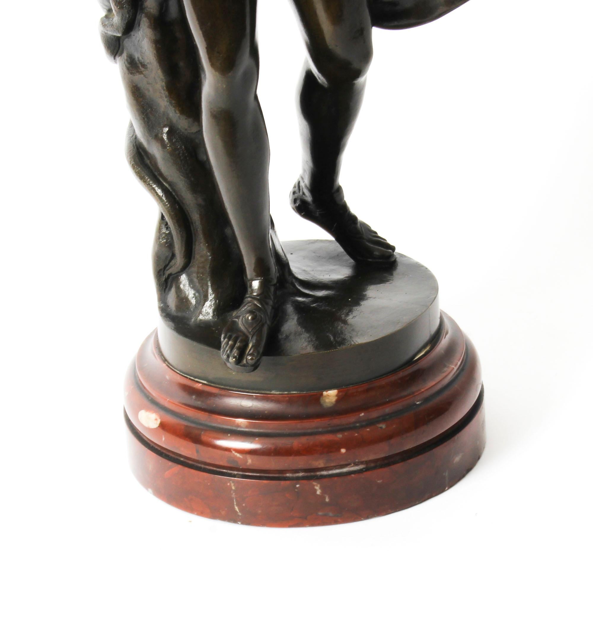 Antique Victorian Bronze Sculpture of Greek God Apollo, 19th Century In Good Condition In London, GB