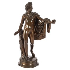 Antique Victorian Bronze Sculpture of Greek God Apollo 19th Century