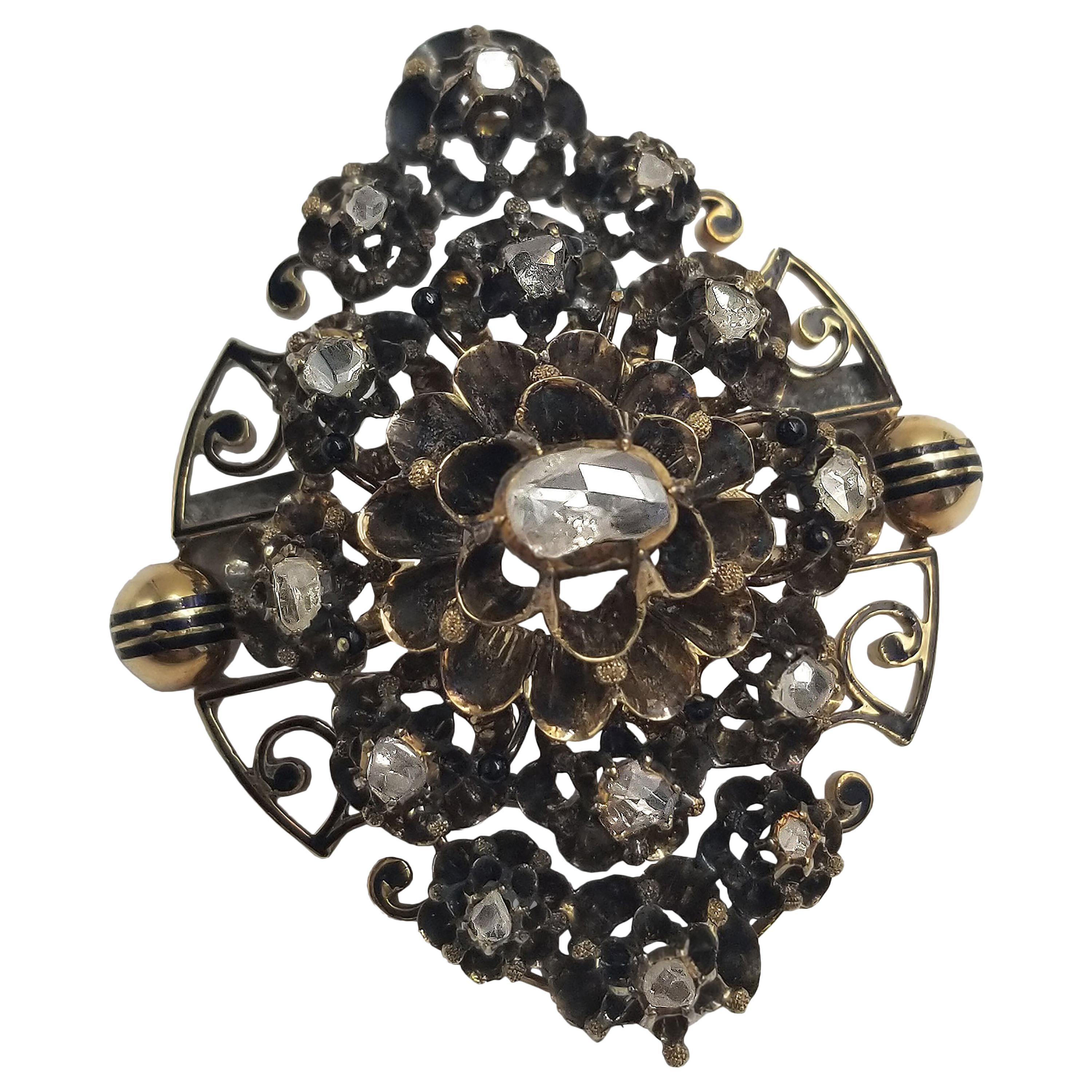 Details about   Victorian 1.77ct Rose Cut Diamond Star Moon Women’s Brooch Christmas Holidays 