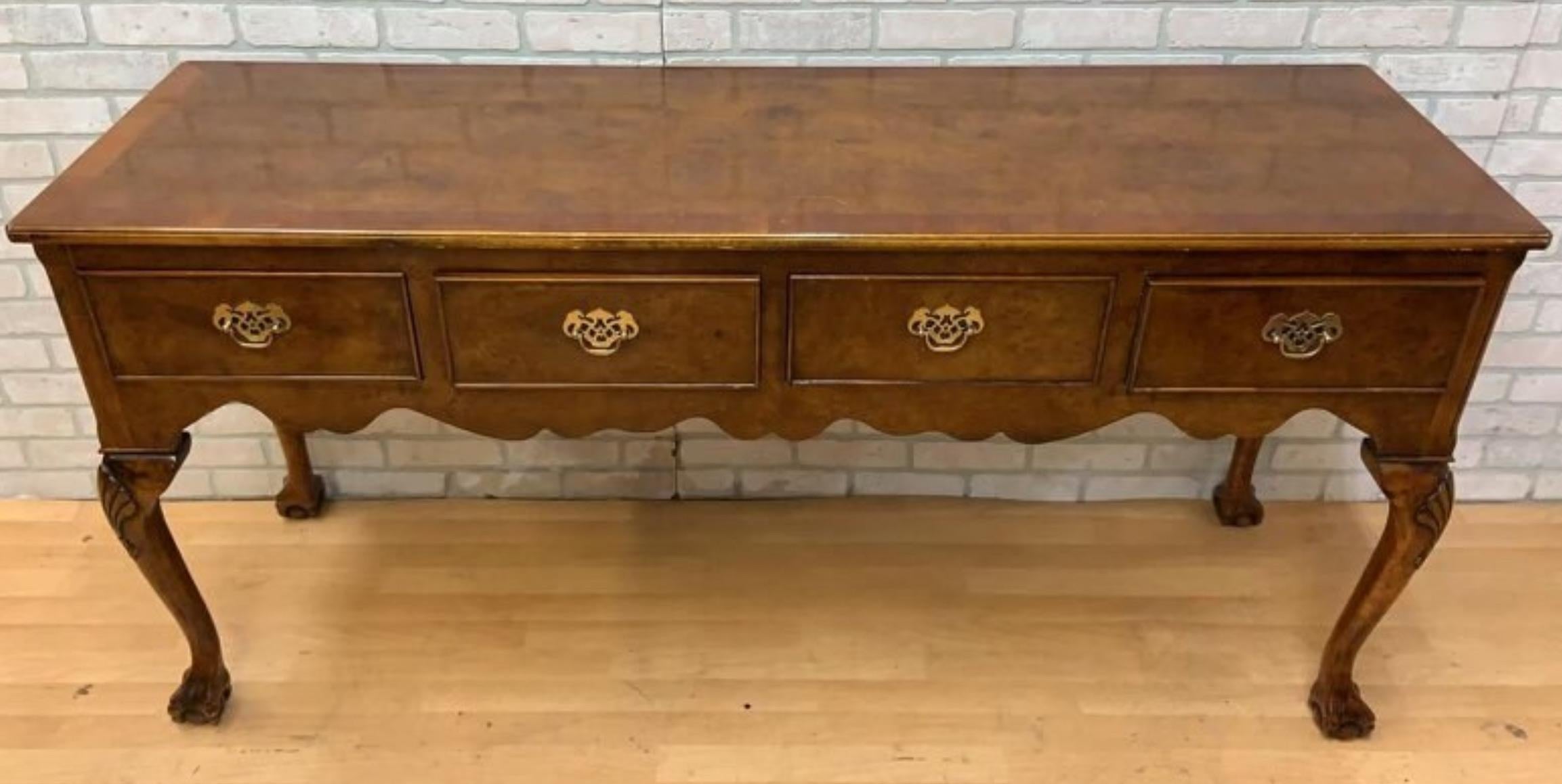 American Antique Victorian Burlwood Sideboard For Sale