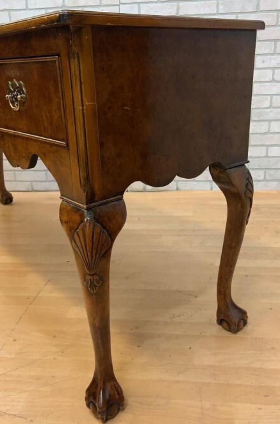 Brass Antique Victorian Burlwood Sideboard  For Sale