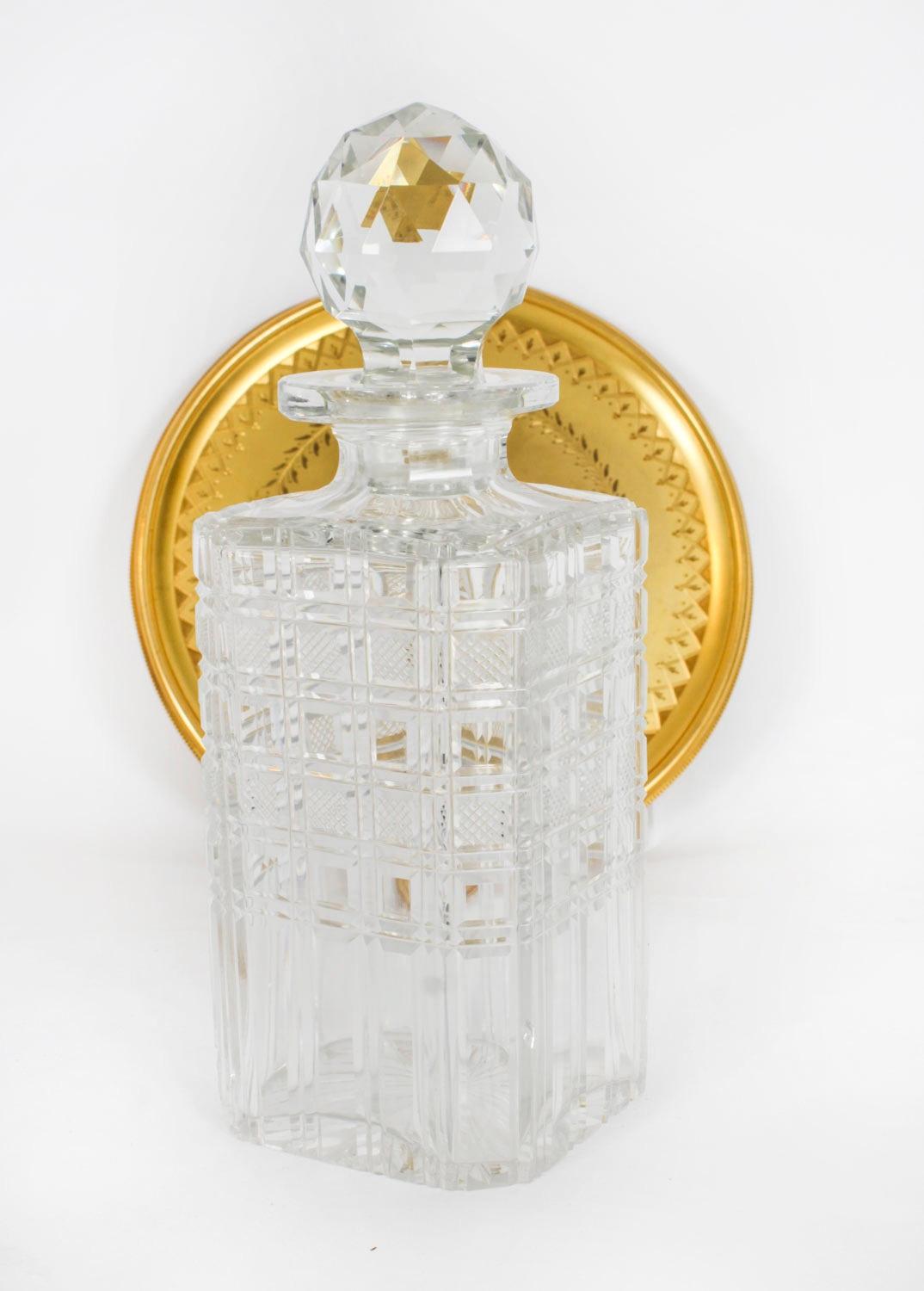 Antiguo Decantador Victoriano de Nogal con 3 Cristales Tantalus Dry Bar Siglo XIX en venta 6
