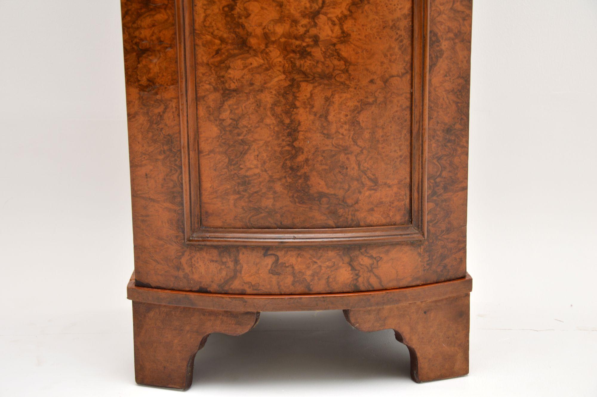 Antique Victorian Burr Walnut Bedside Cabinet 3