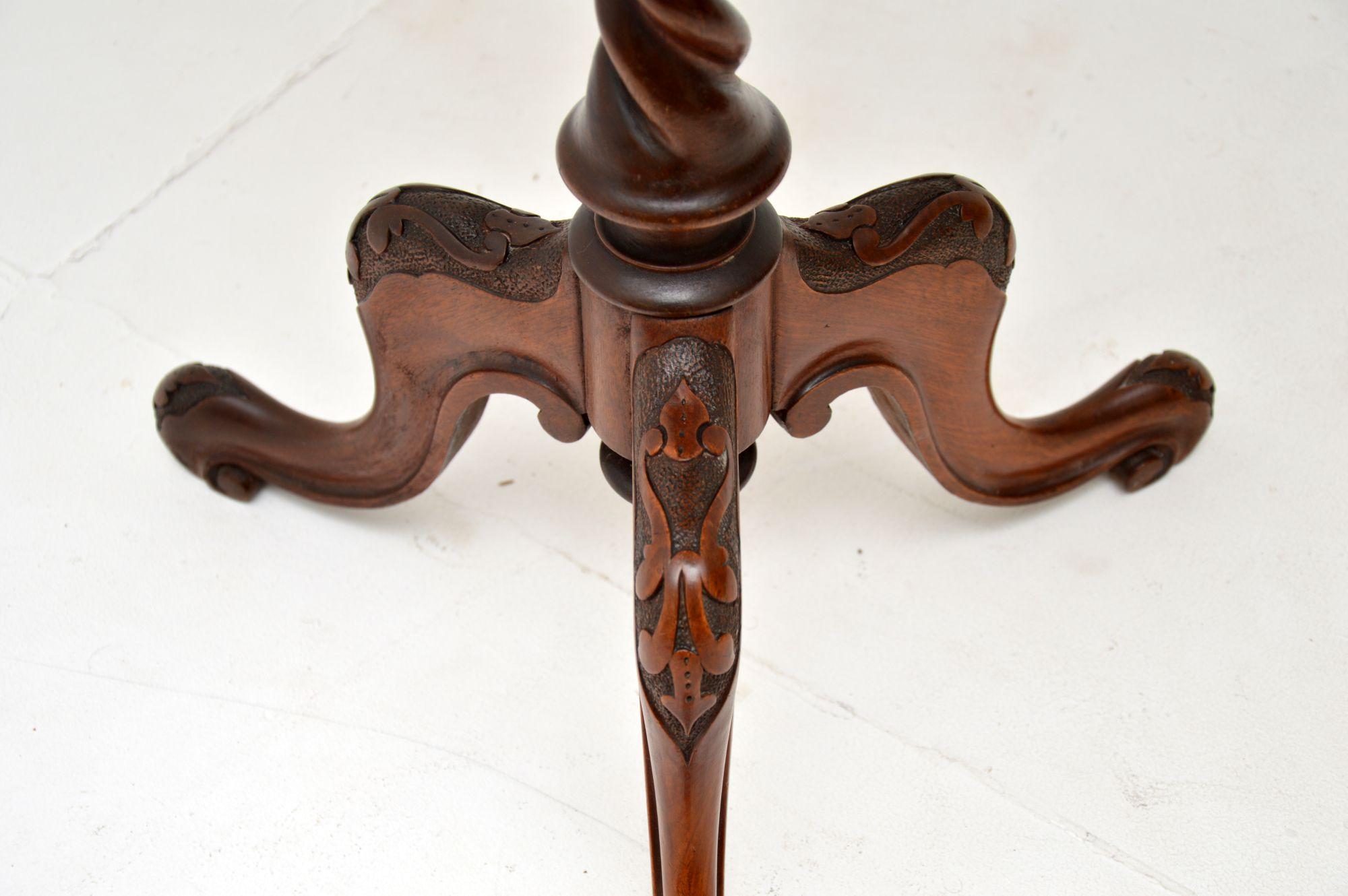 Antique Victorian Burr Walnut Chess Table 2