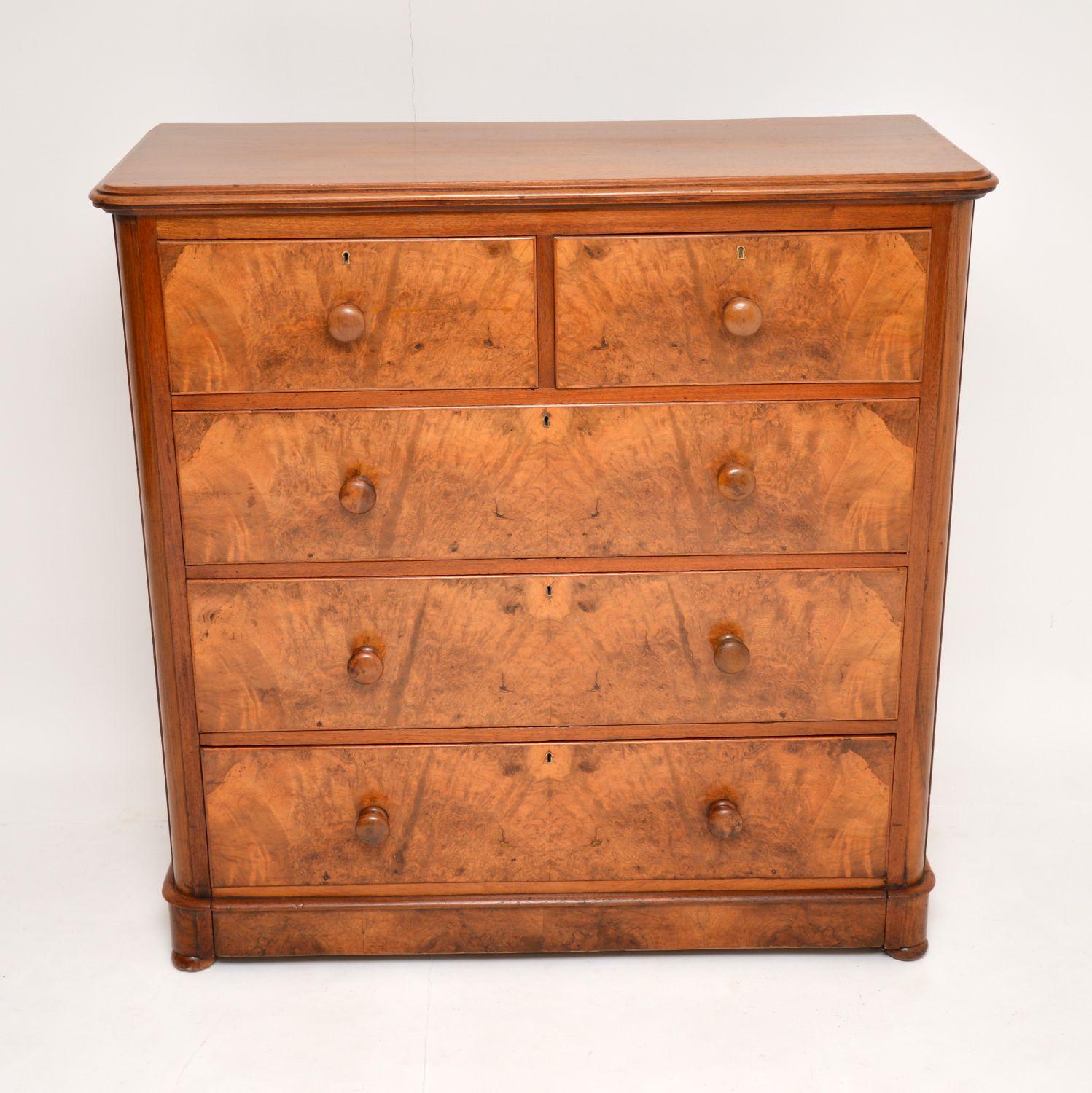 victorian walnut chest of drawers