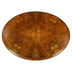 Antique Victorian Burr Walnut Coffee Table, Circa 1870