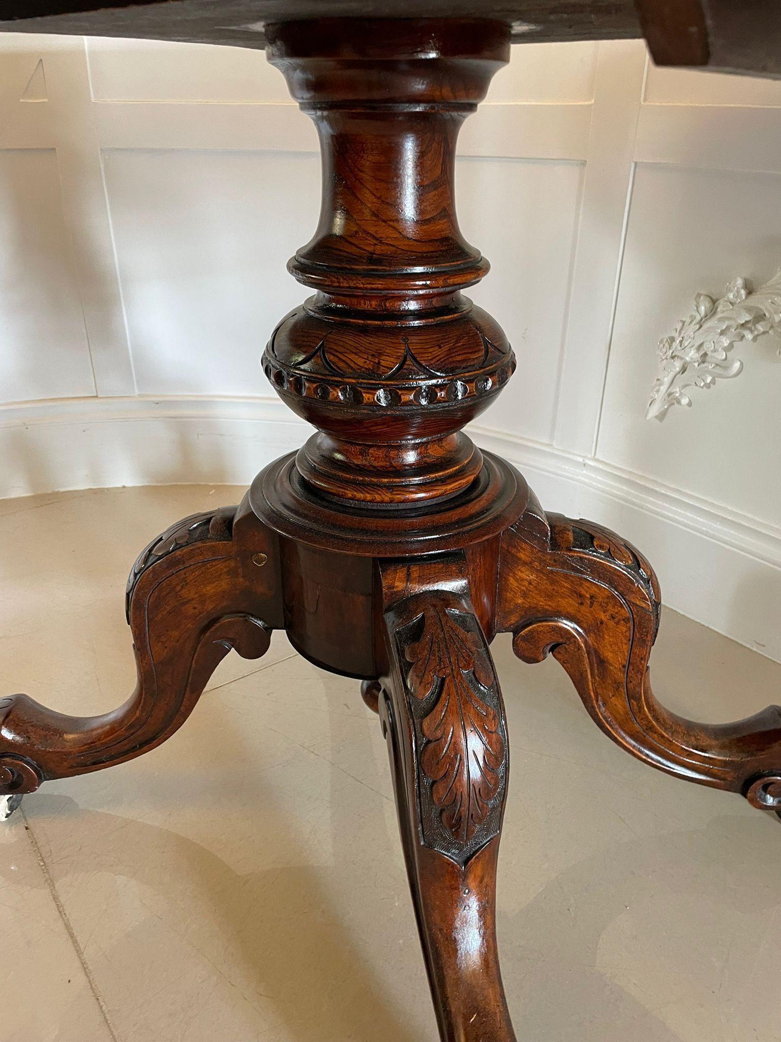 Antique Victorian Burr Walnut Inlaid Centre Table  6