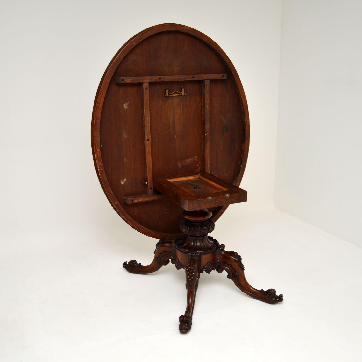 Antique Victorian Burr Walnut Loo Table 7