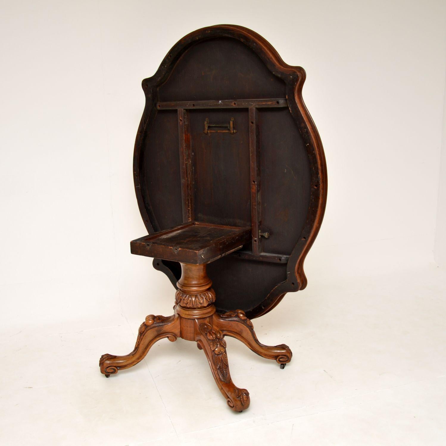 High Victorian Antique Victorian Burr Walnut Dining Table For Sale