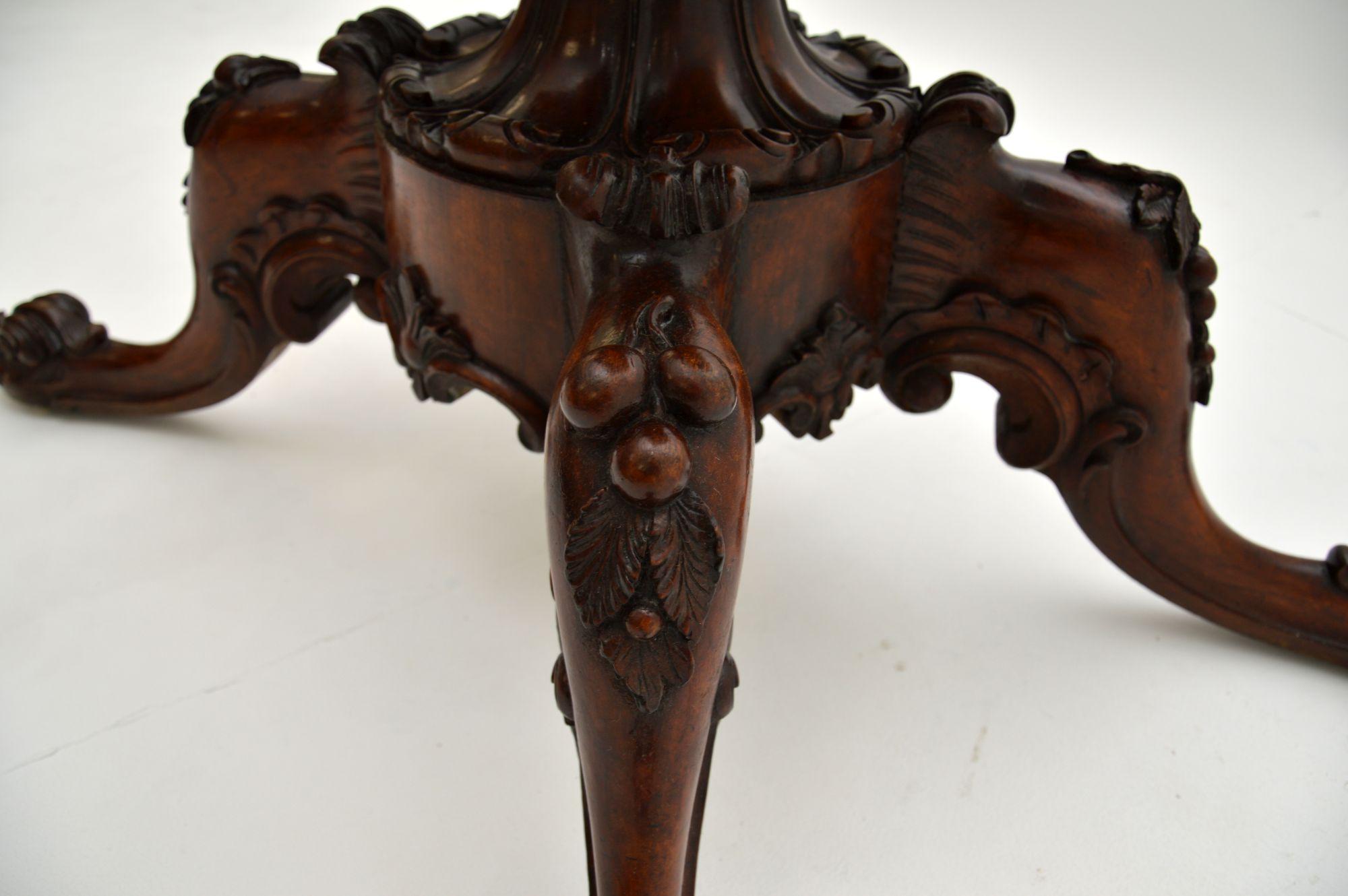 Antique Victorian Burr Walnut Loo Table 3