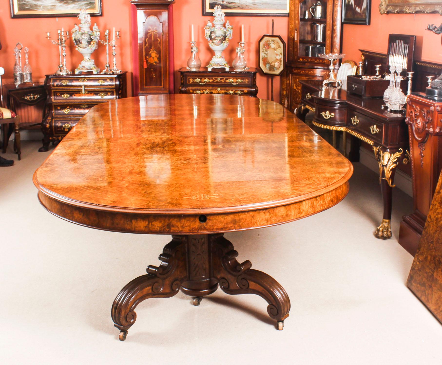 burr walnut dining table