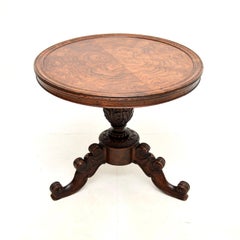 Antique Victorian Burr Walnut Occasional / Coffee Table