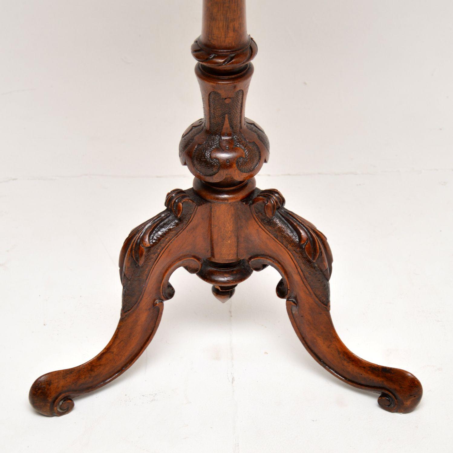 Antique Victorian Burr Walnut Occasional Side Table For Sale 2