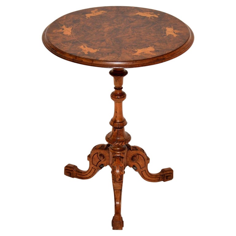 Antique Victorian Burr Walnut Occasional Side Table For Sale at 1stDibs