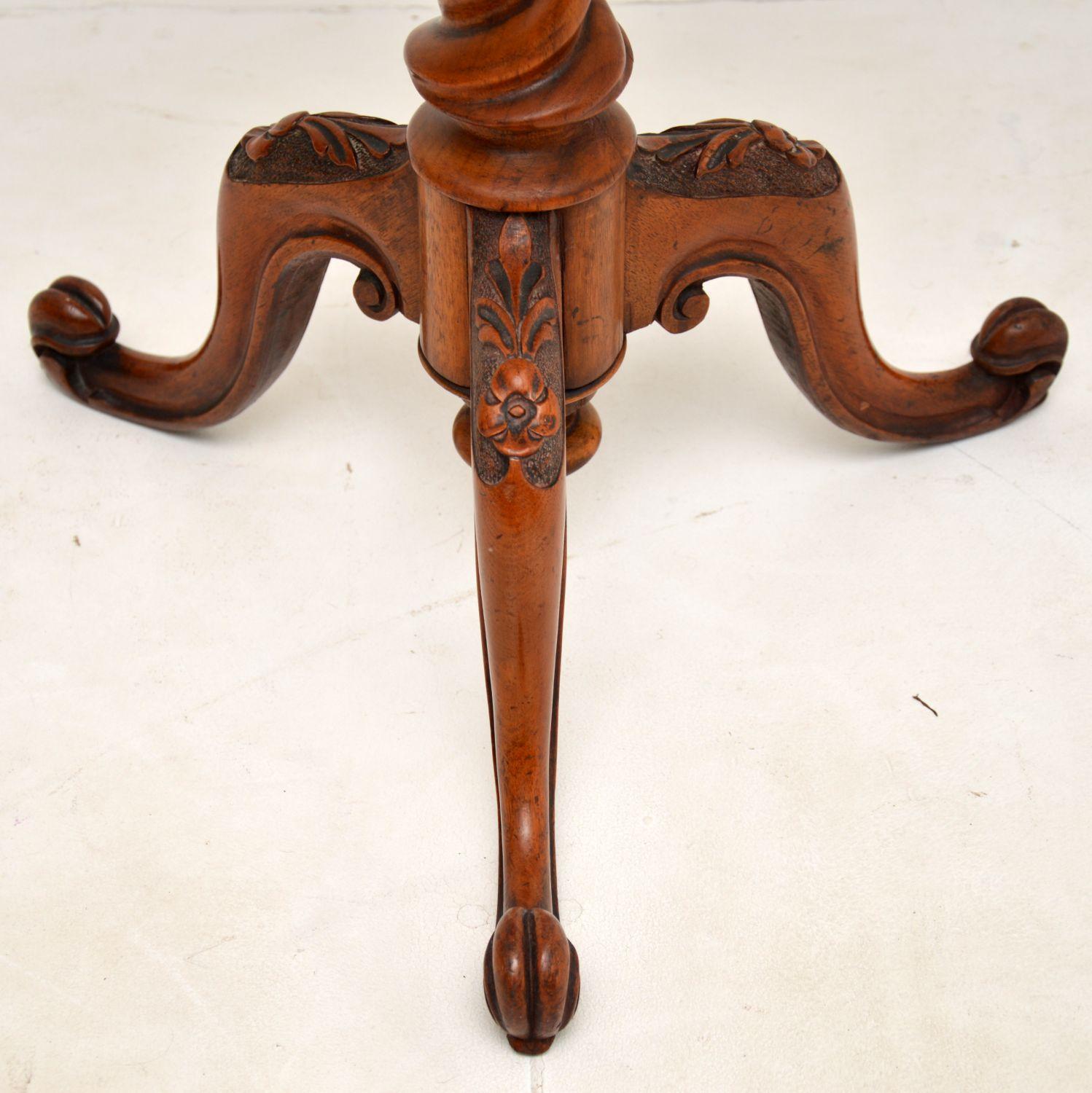 19th Century Antique Victorian Burr Walnut Occasional Table