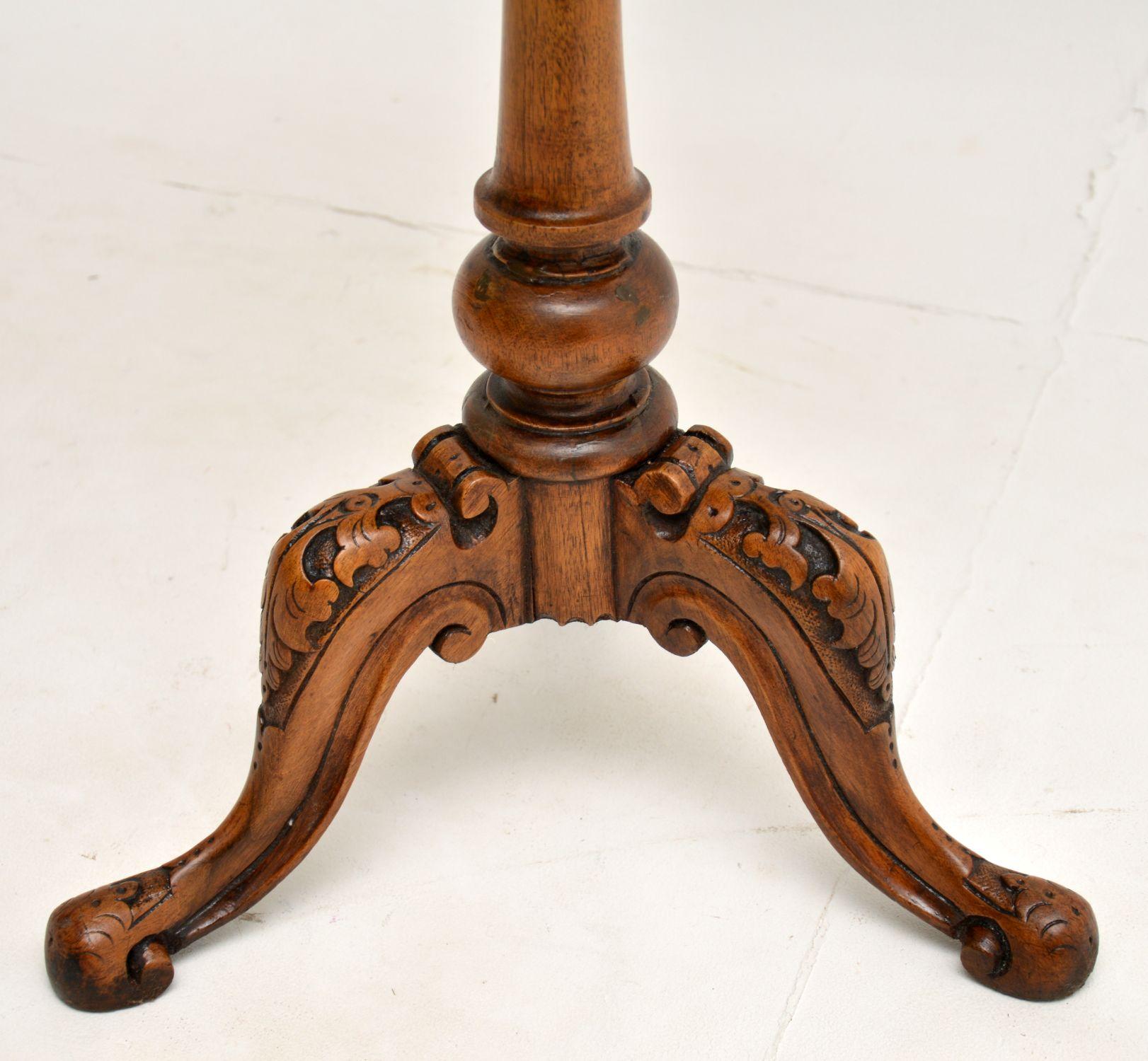 19th Century Antique Victorian Burr Walnut Occasional Table