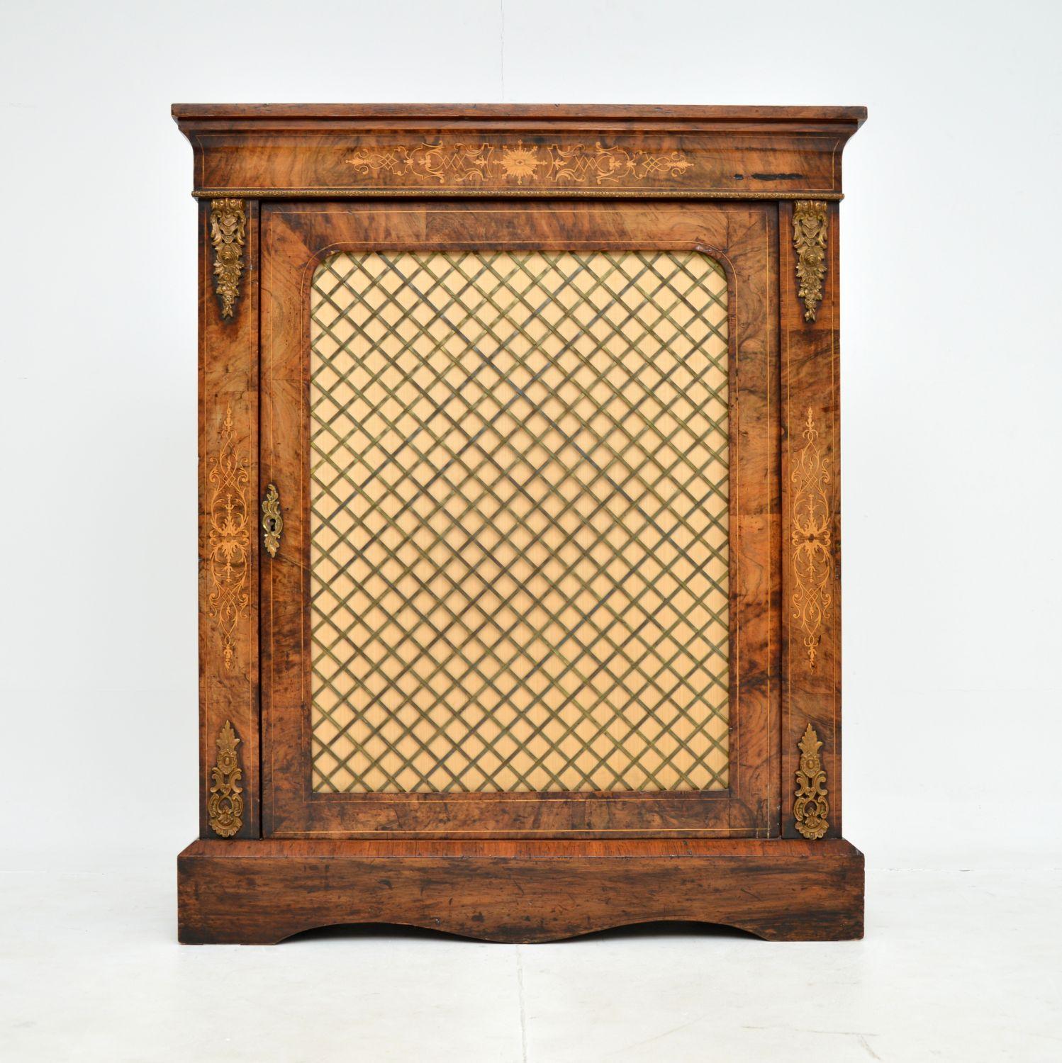 A stunning antique Victorian burr walnut pier cabinet, with a wonderful original colour & lots of character. This was made in England, it dates from around the 1860-1880 period.

The quality is excellent, this has gorgeous burr walnut grain