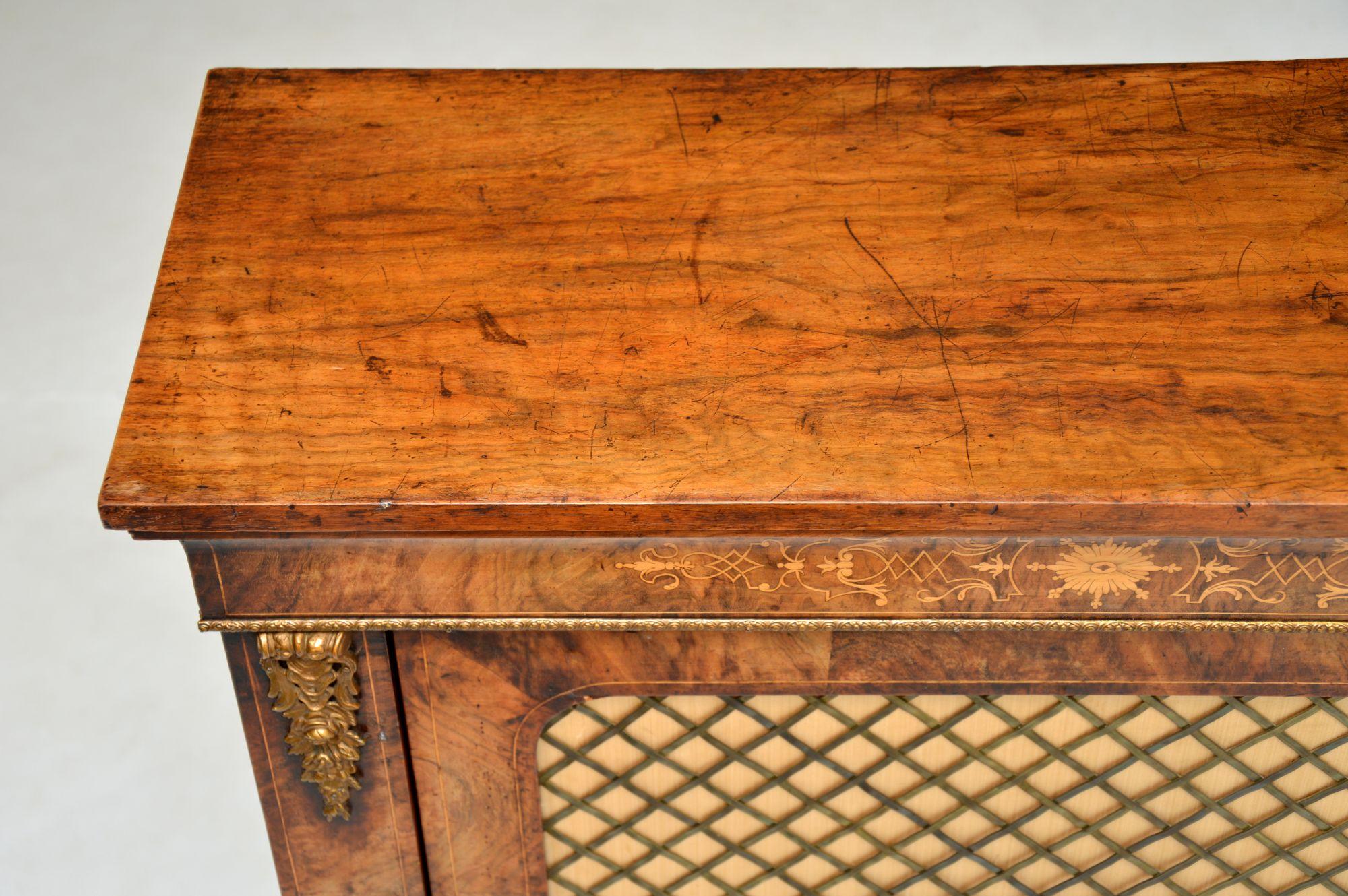 Antique Victorian Burr Walnut Pier Cabinet For Sale 1