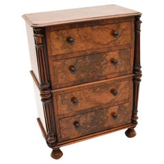 Antique Victorian Burr Walnut Specimen Chest of Drawers