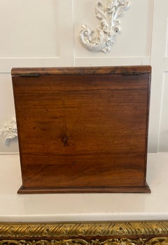 Antique Victorian Burr Walnut Stationery Box