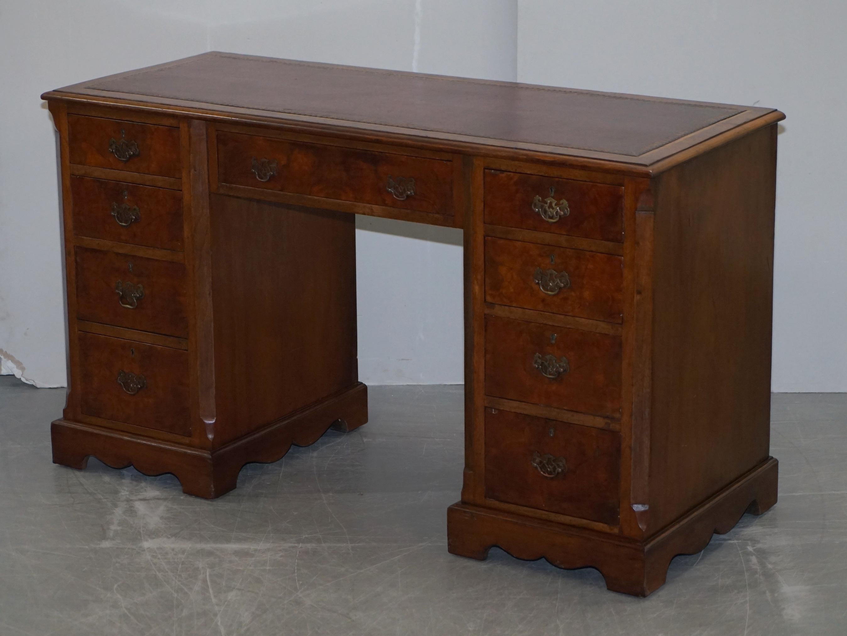 reproduction leather top desk