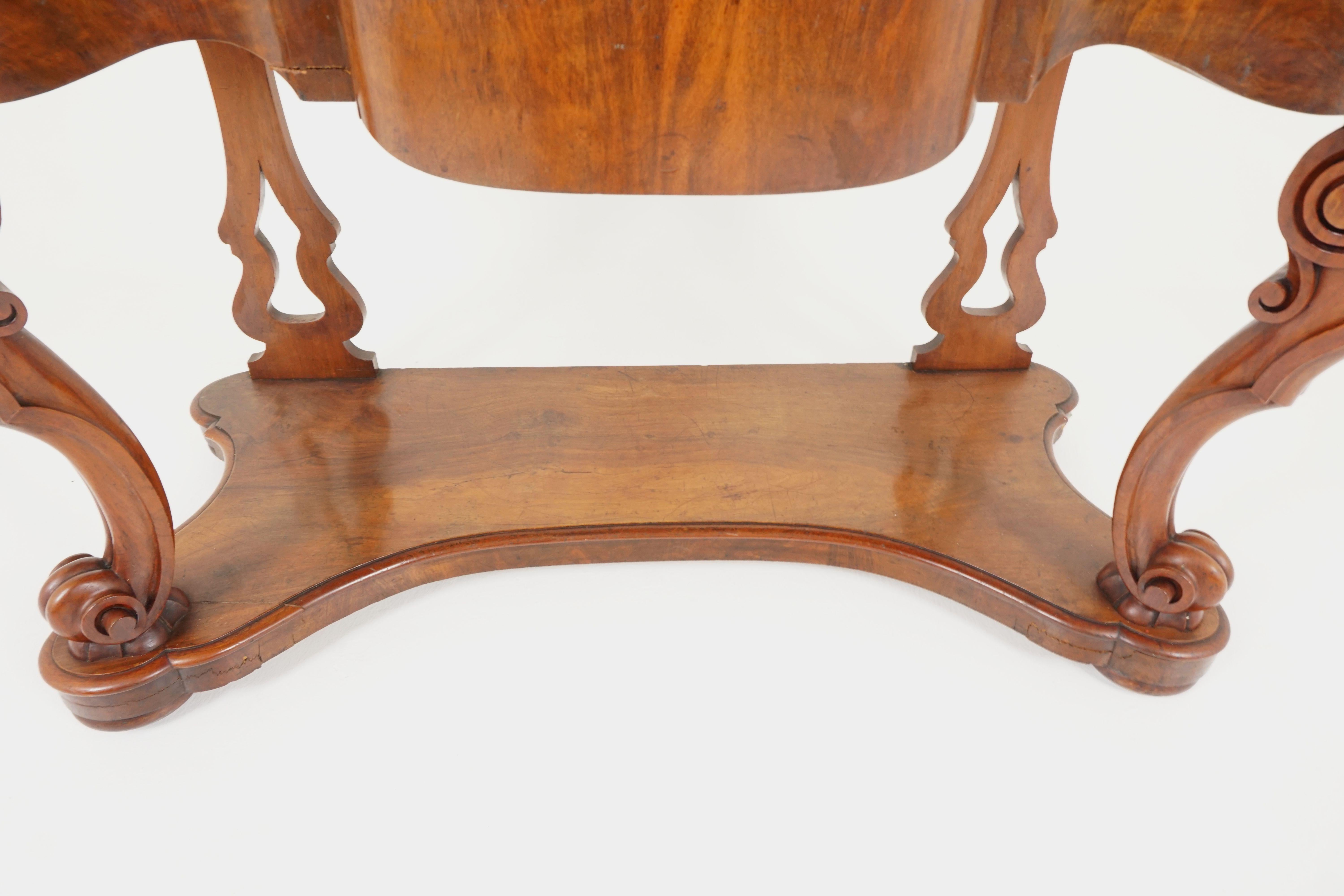 Antique Victorian Burr Walnut Vanity Dressing Table, Scotland, 1870, B2125 1