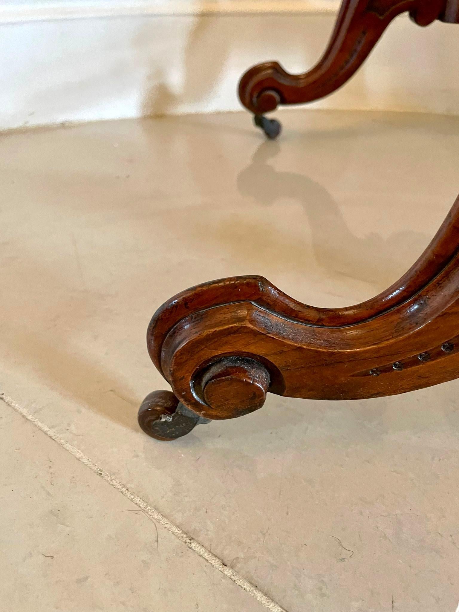 Antique Victorian Burr Walnut Work Table For Sale 11