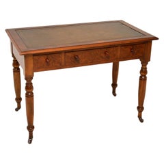 Antique Victorian Burr Walnut Writing Table / Desk