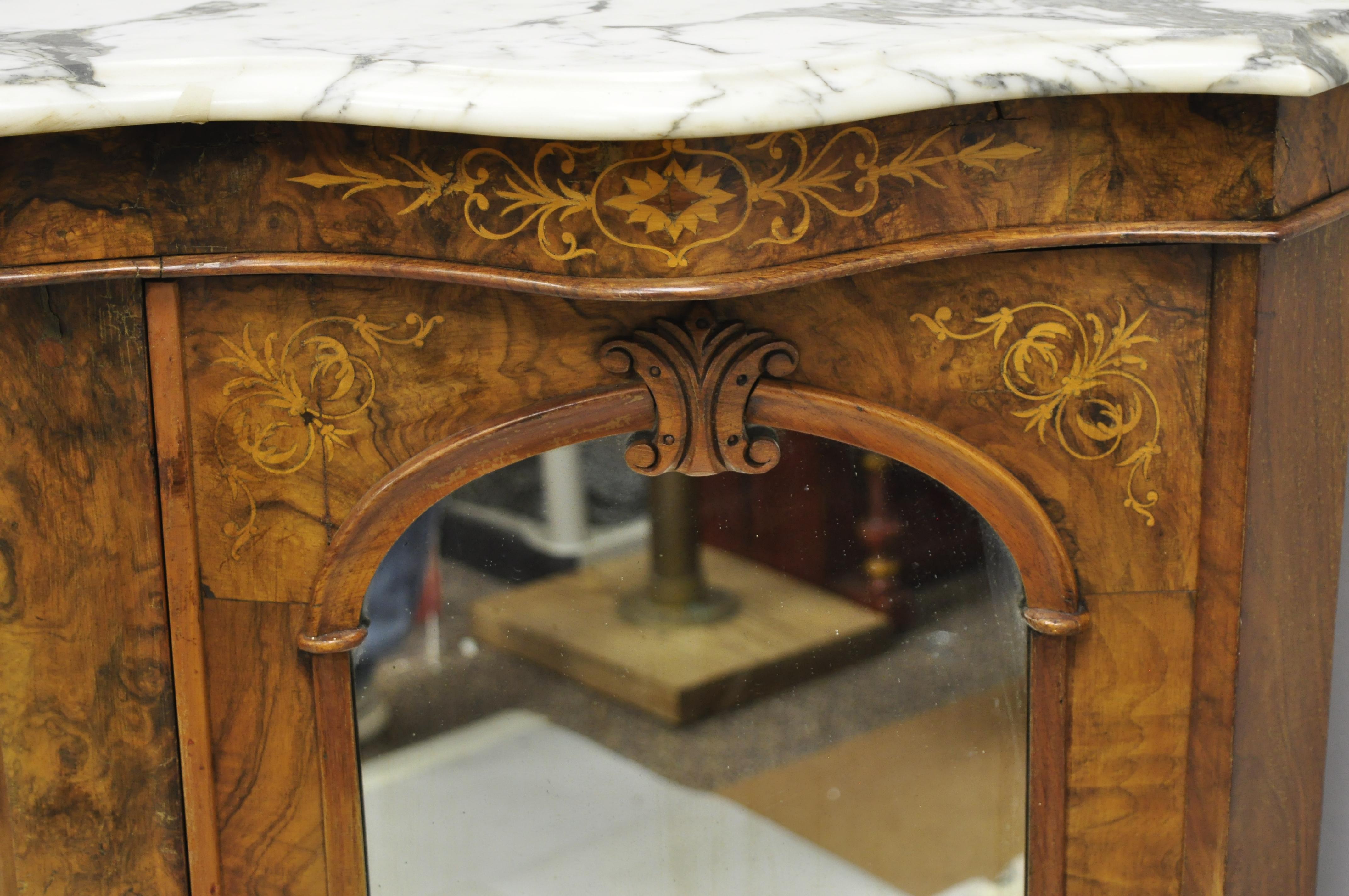 victorian marble top sideboard