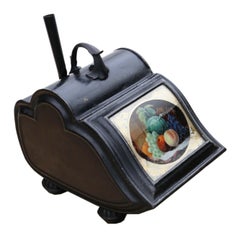 Antique Victorian circa 1880 Japanned Coal Scuttle Purdonium Loveridge