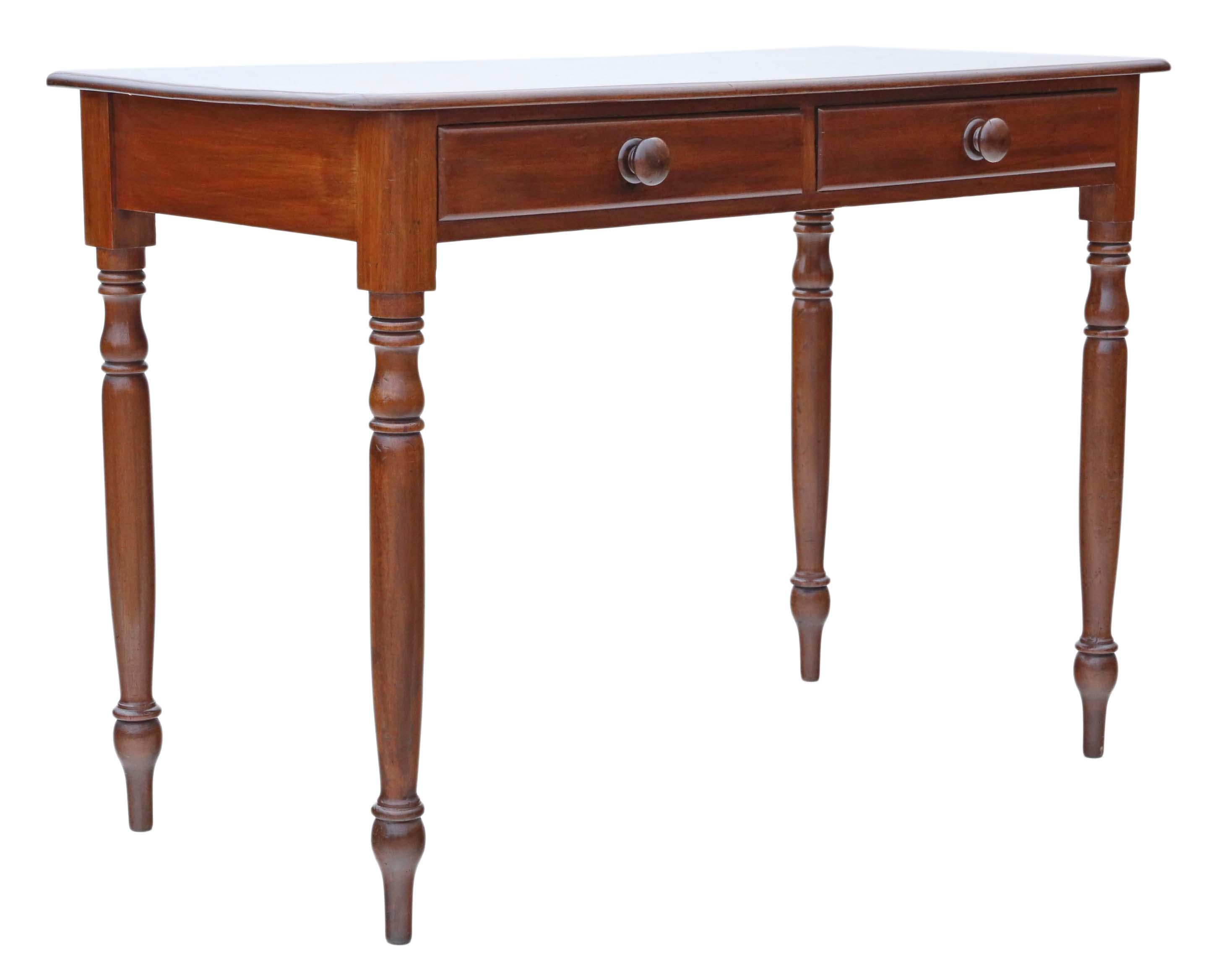 Antique Victorian circa 1880 Mahogany Writing Dressing Table Desk In Good Condition In Wisbech, Cambridgeshire