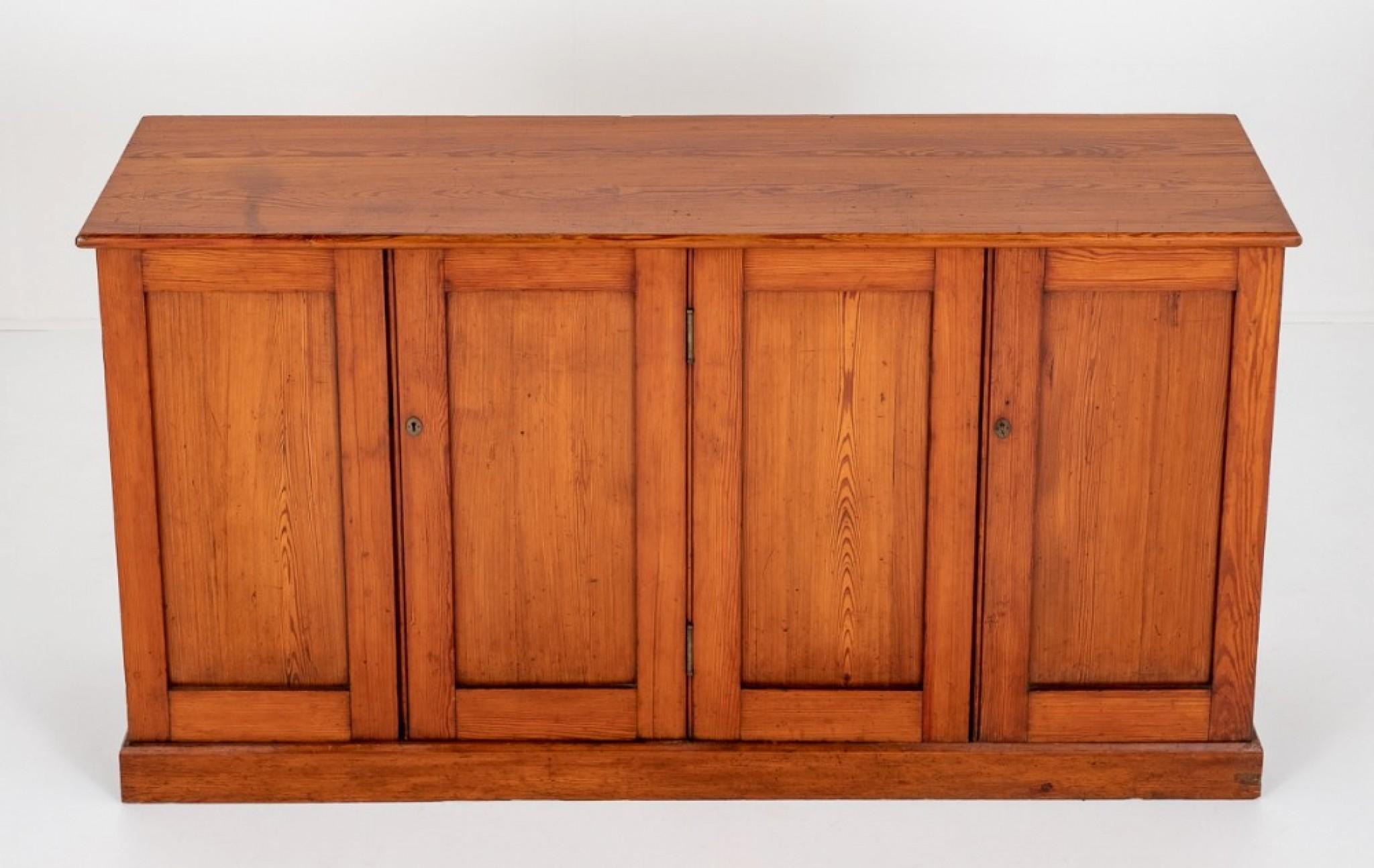 Late 19th Century Antique Victorian Cabinet Pine Server 1880 For Sale