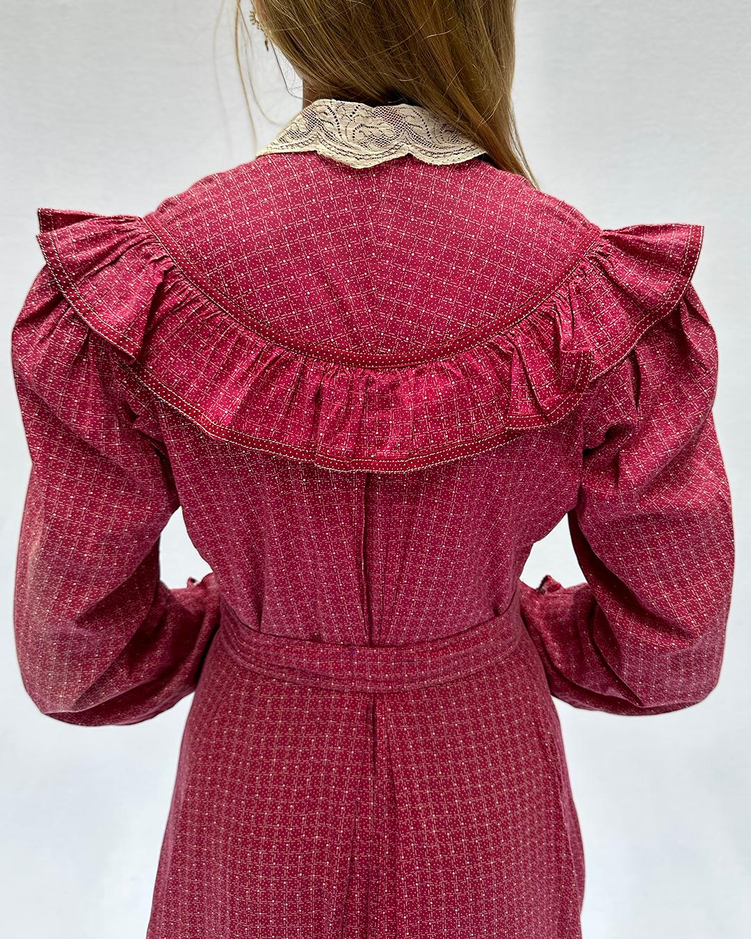 Antique Victorian Calico Dress For Sale 2