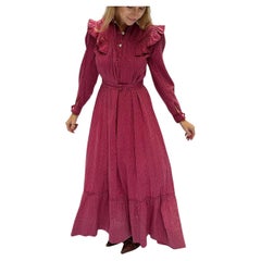 Robe Calico victorienne ancienne