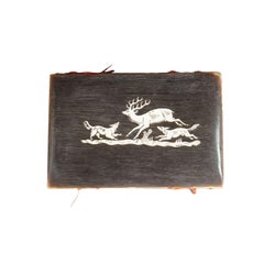 Antiguo estuche victoriano para tarjetas de visita, Alemania ca. 1900