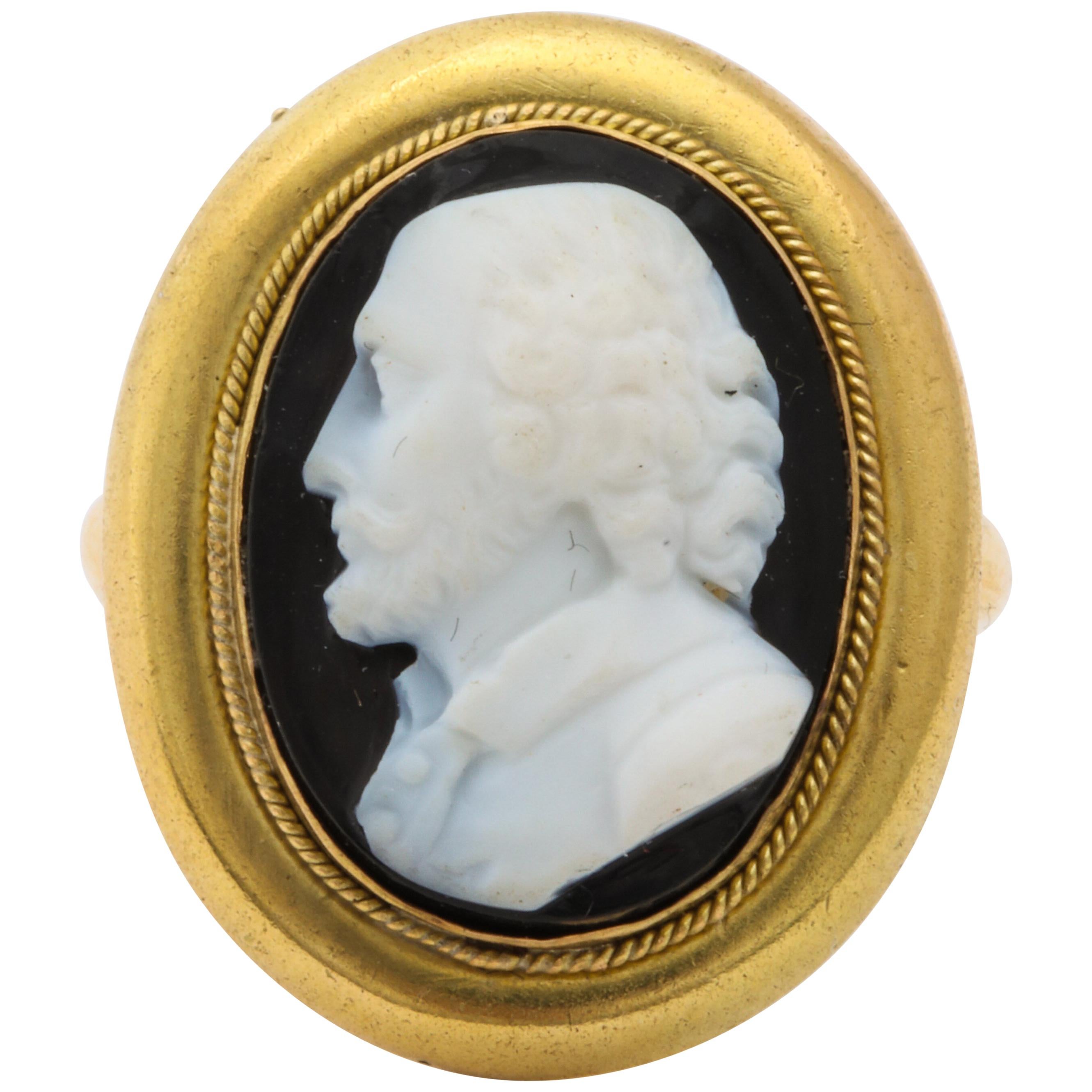 Antique Victorian Cameo Ring of William Shakespeare at 1stDibs