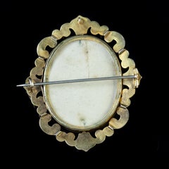 Antique Victorian Cameo Swivel Brooch Locket 9 Carat Gold, circa 1860