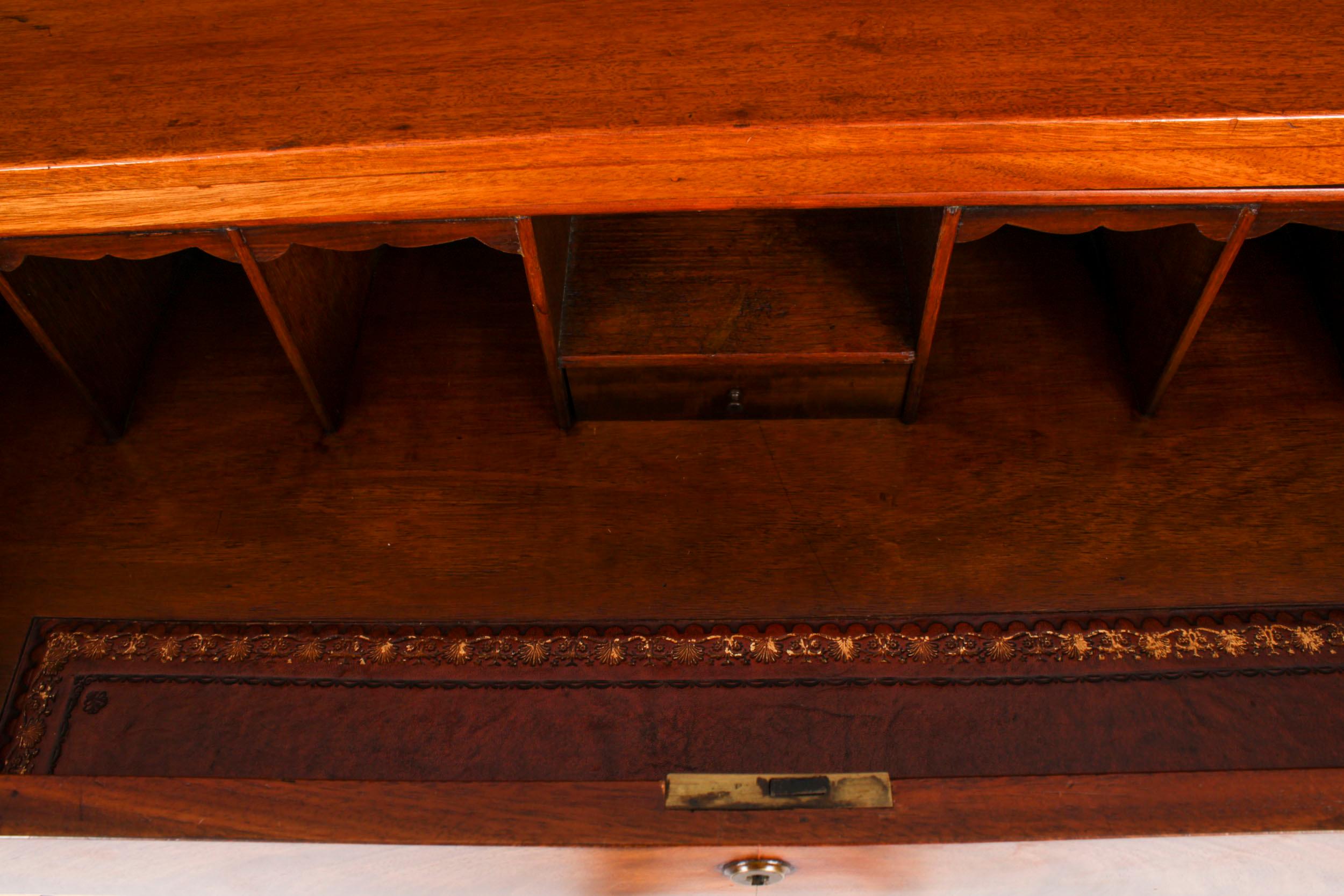 Antique Victorian Campaign Era Military Secretaire Chest of Drawers C1840 For Sale 7