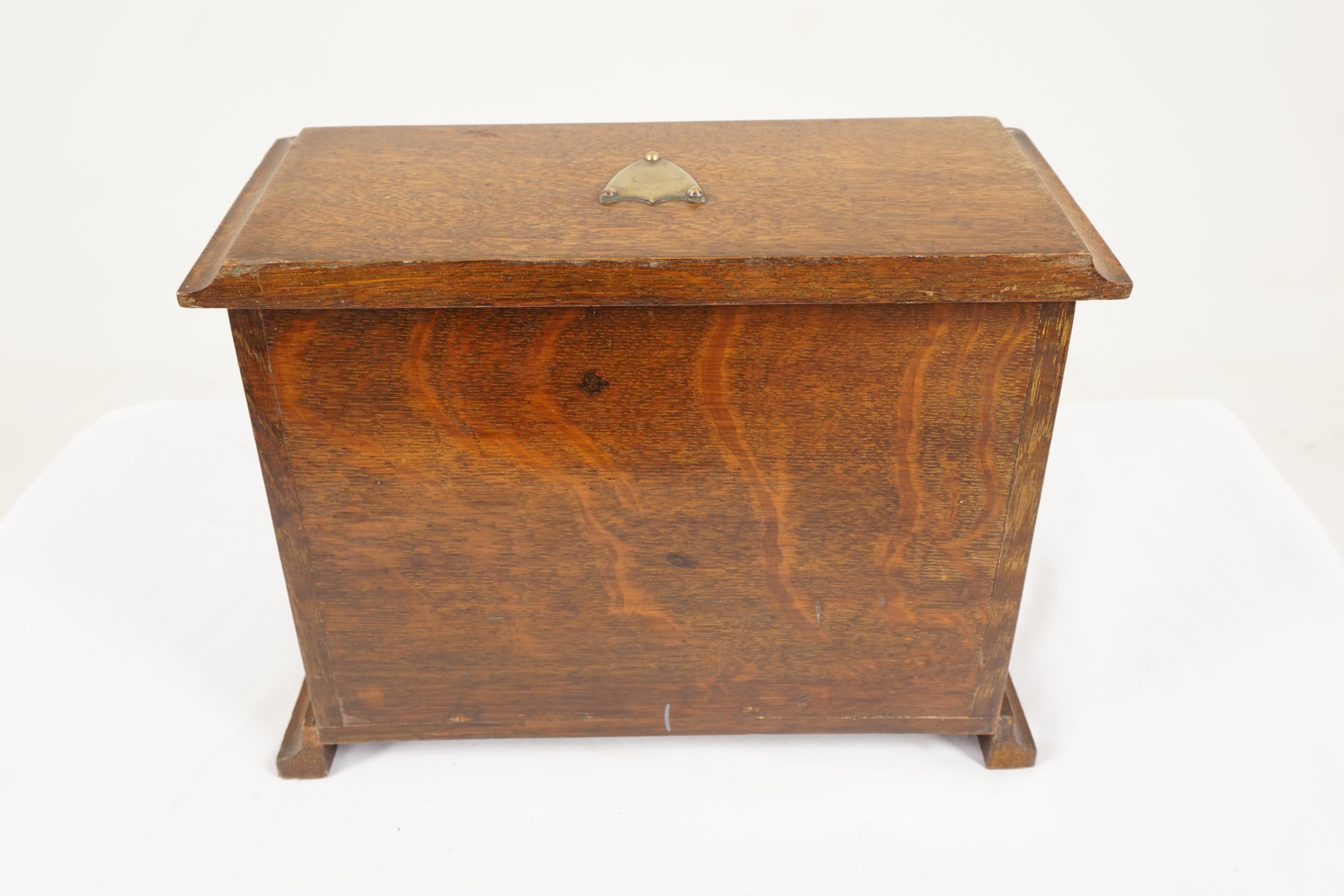 Antique Victorian Campaign Stationary Box, Fall Front, Scotland, 1890 1