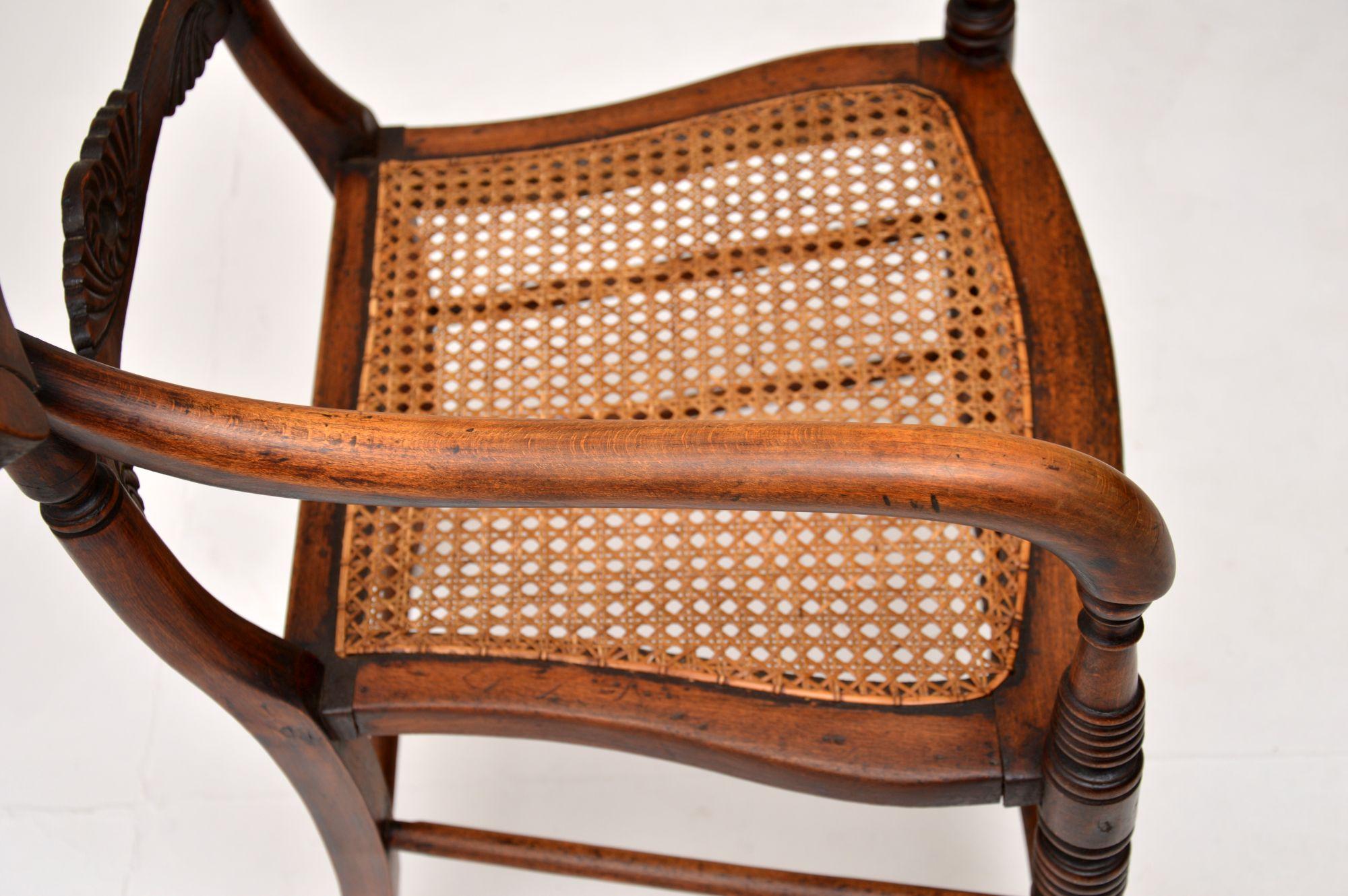Antique Victorian Caned Beech Side Chair 3