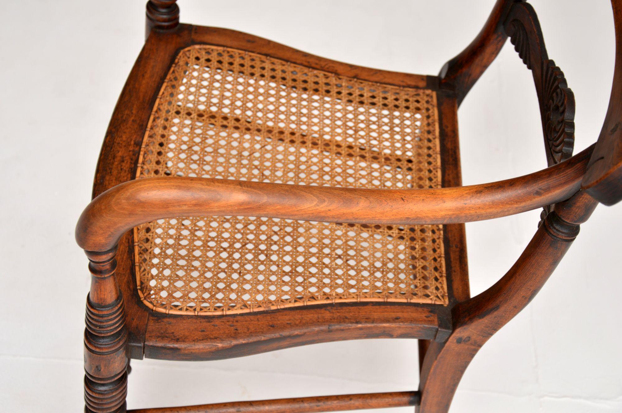 Antique Victorian Caned Beech Side Chair 4