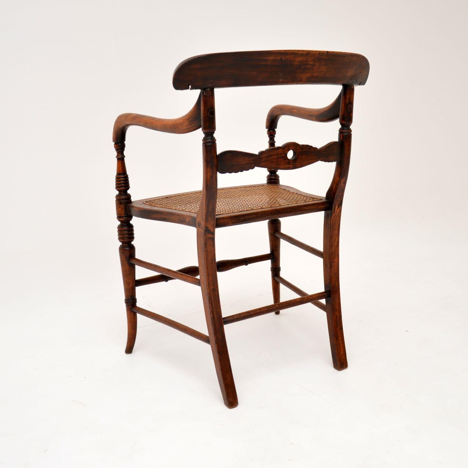 Caning Antique Victorian Caned Beech Side Chair
