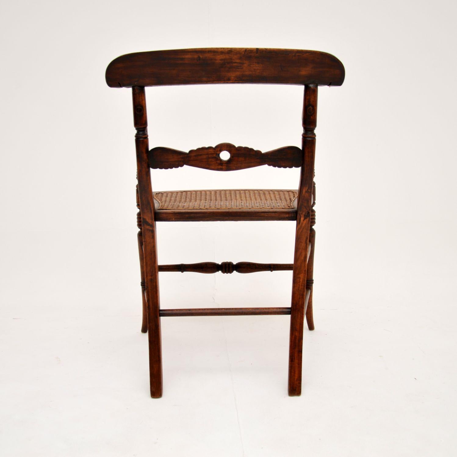 Antique Victorian Caned Beech Side Chair In Good Condition In London, GB