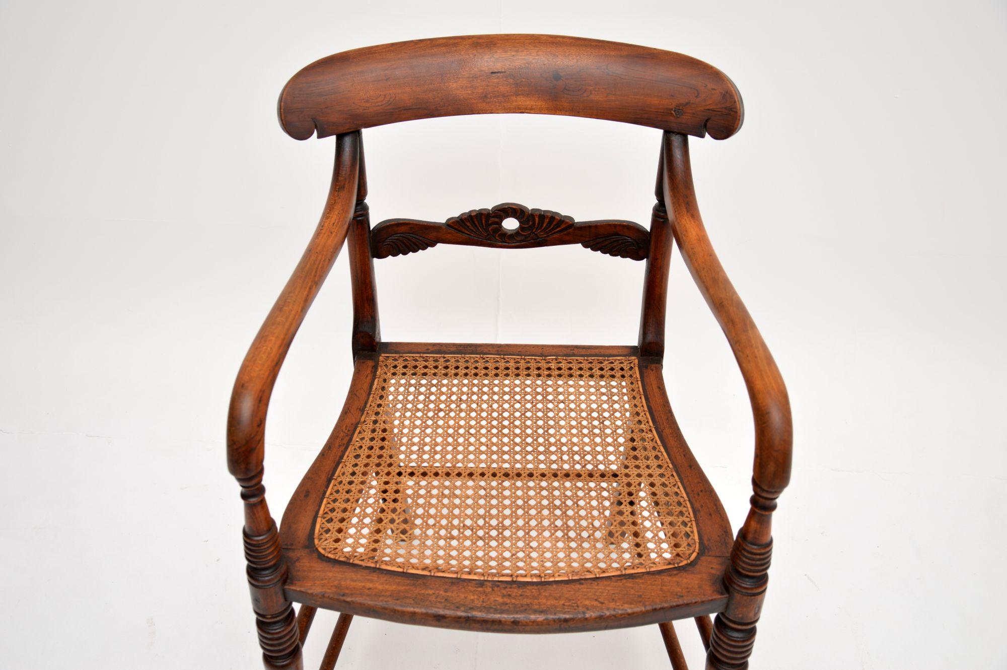 Mid-19th Century Antique Victorian Caned Beech Side Chair