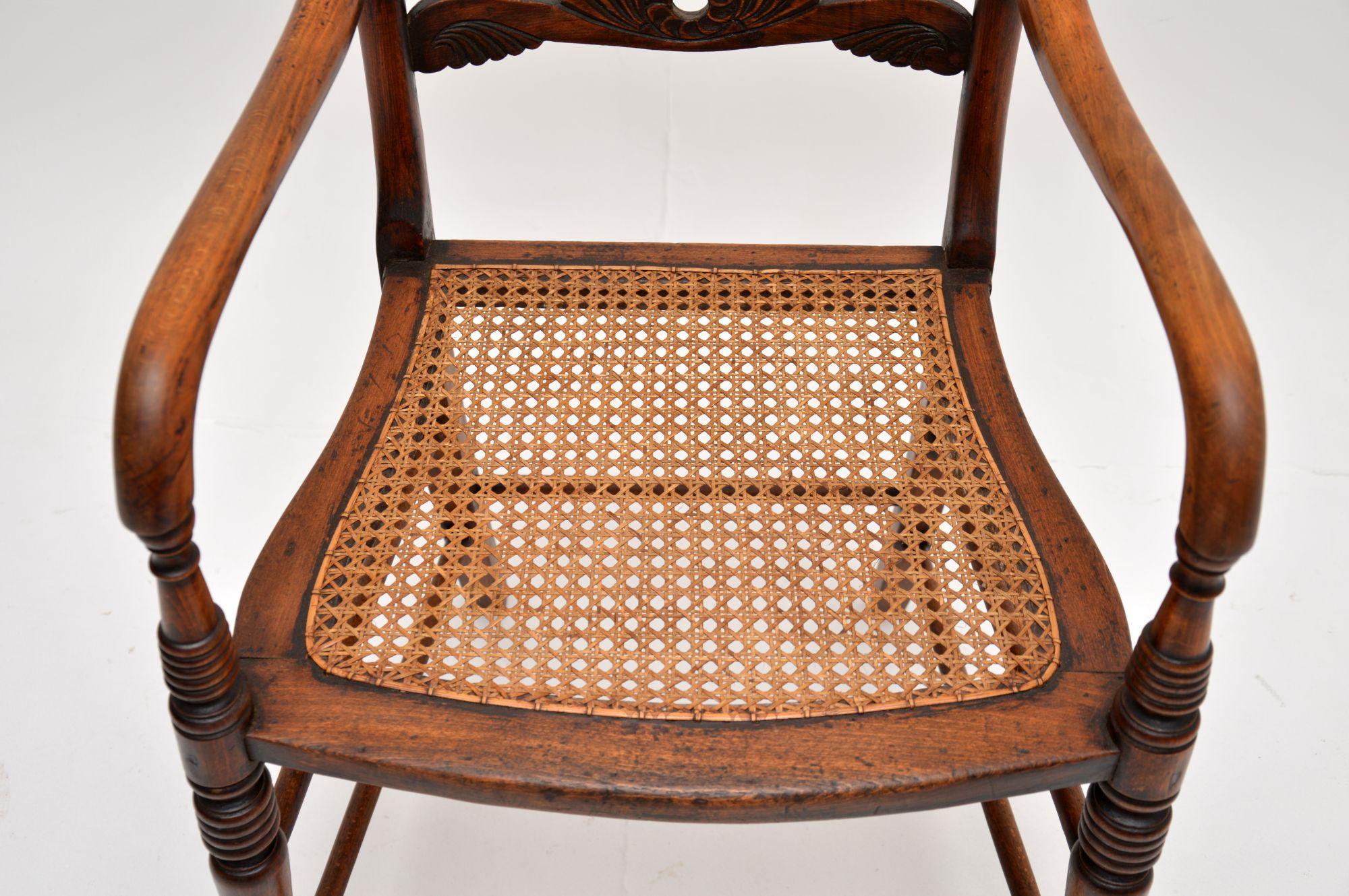 Antique Victorian Caned Beech Side Chair 2
