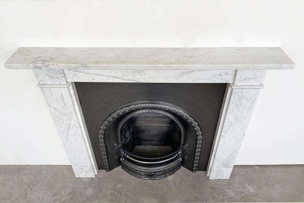 black cast iron fireplace surround