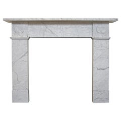 Antique Victorian Cararra Marble Fireplace Surround