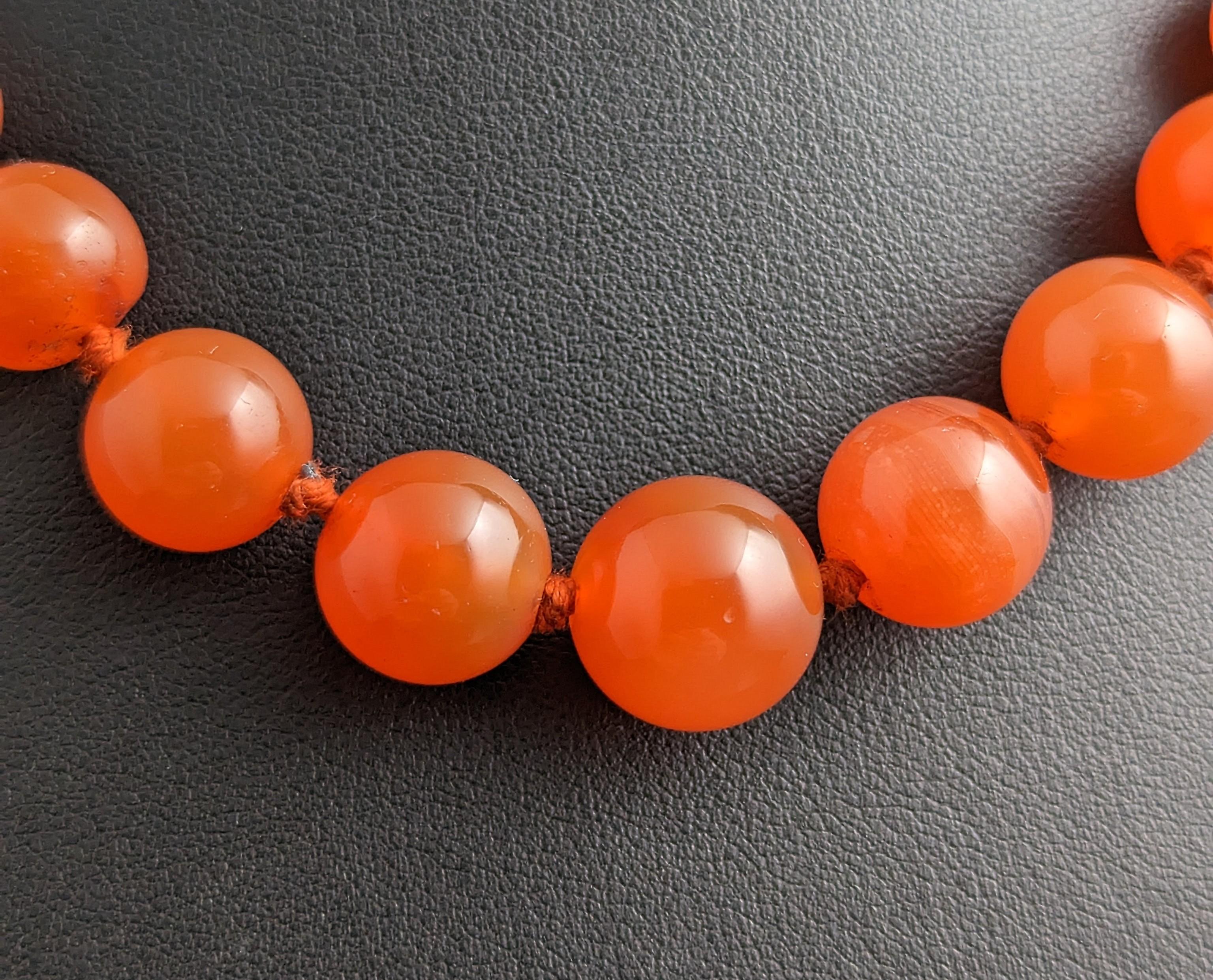 carnelian beads necklace